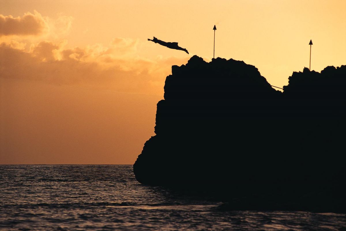 cliff diving