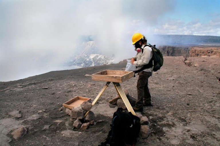 Collecting ash