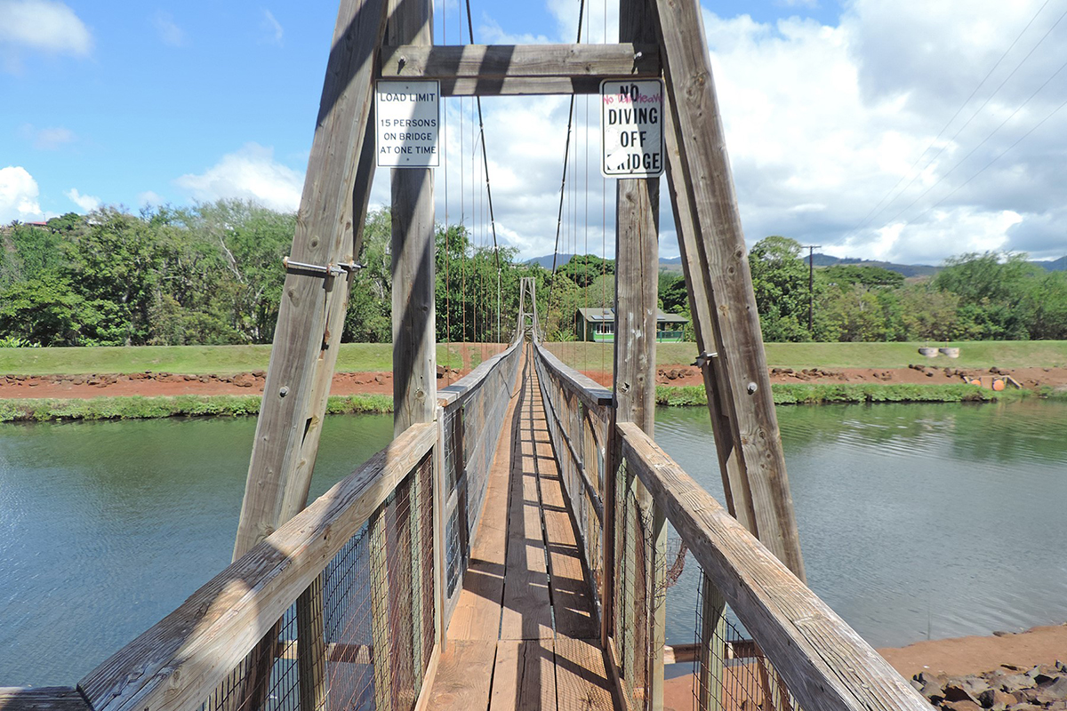 swinging bridge
