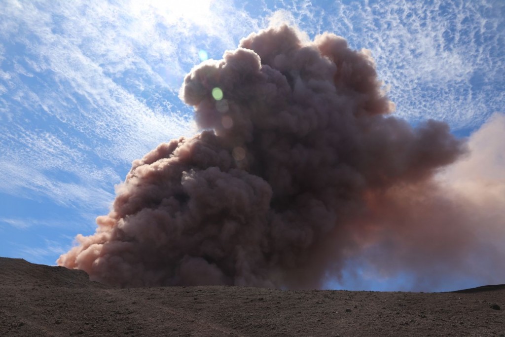 Puu Oo Crater on Kilauea Volcano