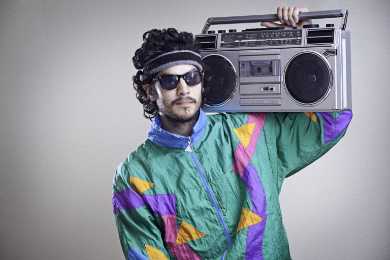 Mullet Man With 1980's 1990's Fashion Style