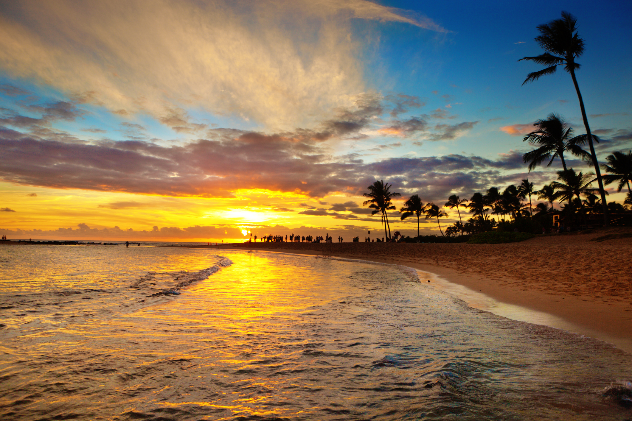 Sunset At Poipu Beach Kauai, Hawaii