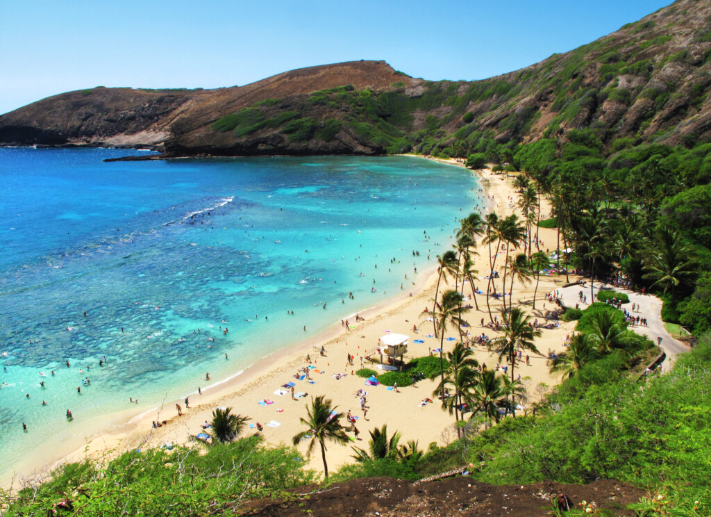 Hanauma Bay On The Island Of O'ahu In The United States Of America